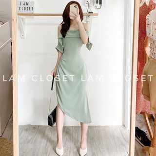 ĐẦM 2 DÂY RỚT VAI NHÚN HÔNG