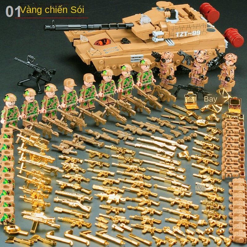✻❈✙Lực lượng đặc biệt Tương thích Khối xây dựng Lego Xe bọc thép Căn cứ quân sự Nhân vật nhỏ Người lính Cảnh sát SWAT Bo