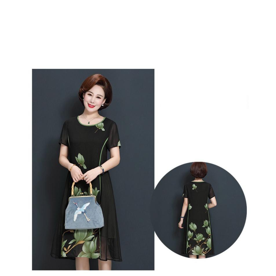 Đầm voan hoa cho mẹ cực đẹp