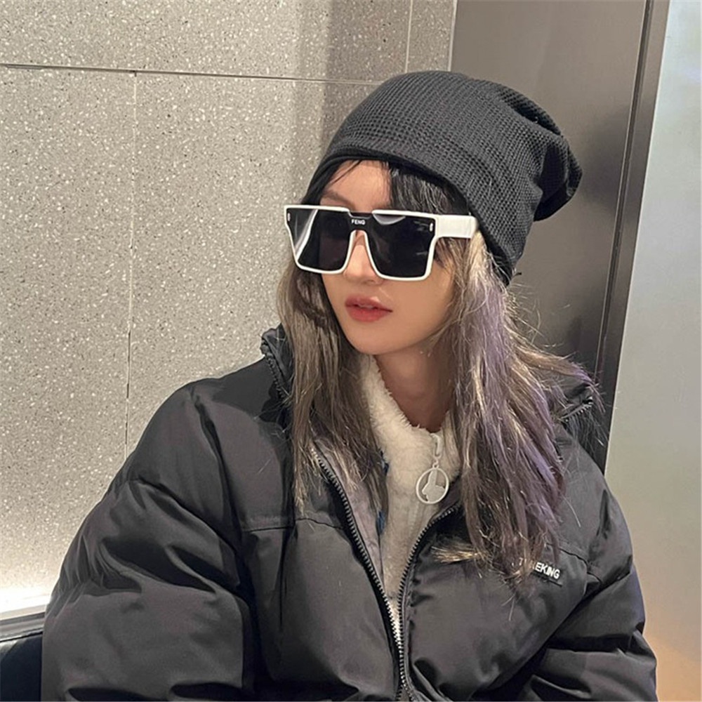 Kính Mát Gọng Vuông Chống Tia UV Phong Cách Hip hop Cá Tính Dành Cho Nữ