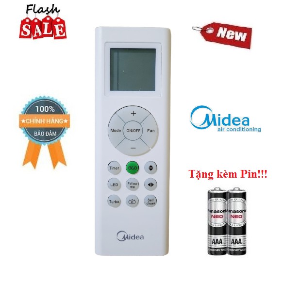 Remote Điều khiển điều hòa Midea 1&amp; 2 chiều Inverter - Hàng chính hãng mới 100% Tặng kèm Pin!!!