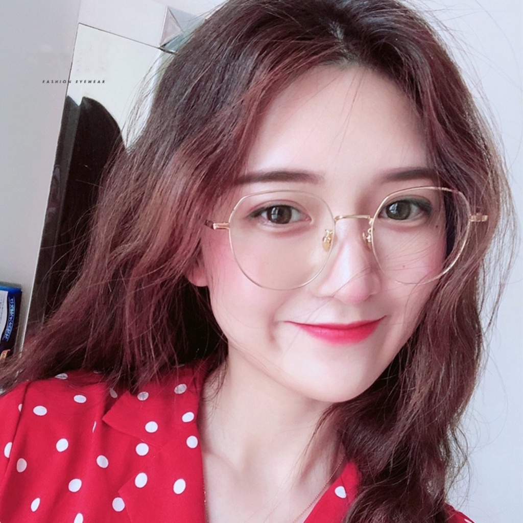 Kính Nam Nữ Mẫu Mới Nhất Năm 2022 Gọng Tròn Nhỏ Dễ Thương Chống Ánh Sáng Xanh Có Thể thay được tròng Kính Cận z72688