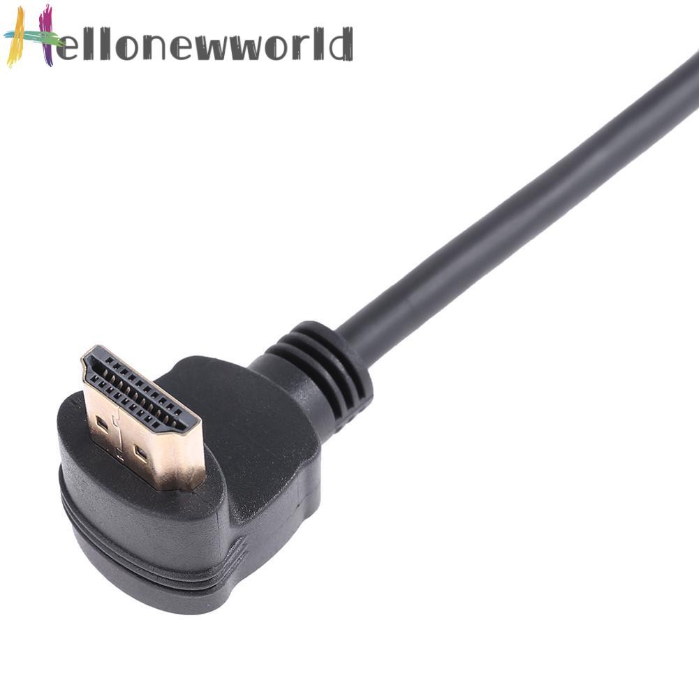 Hellonewworld 15cm 90 Degree Elbow HDMI-compatible Male Port to HDMI-compatible Female Port Extender Cable