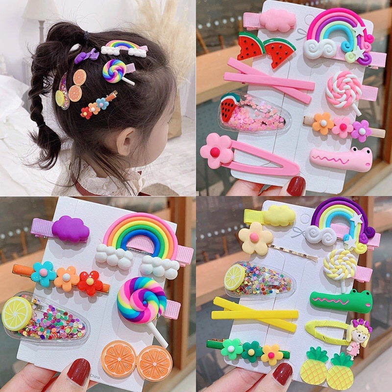 Set kẹp tóc 6 chiếc CUTE cho bé gái siêu đáng iu