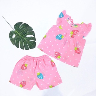 Bộ lanh/ bộ tole ngắn bé gái