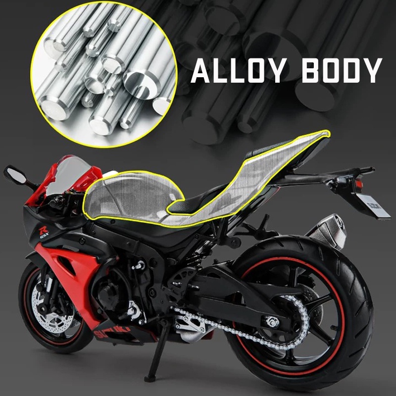Mô Hình Xe Mô Tô Suzuki GSX R1000R Bằng Hợp Kim Tỉ Lệ 1: 12