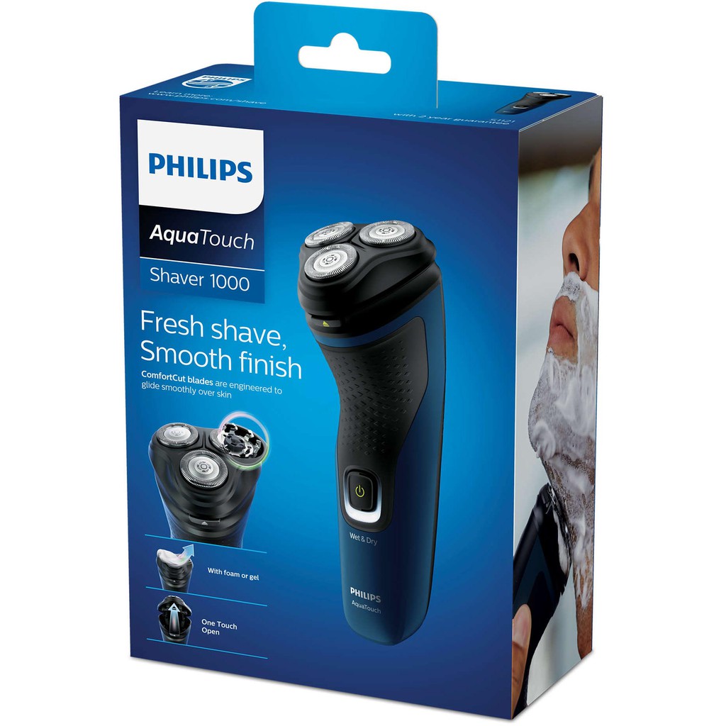 Máy cạo râu khô và ướt thế hệ mới Philips S1121 - Máy cạo râu không dây cao cấp