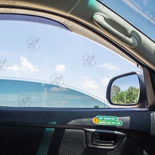 Combo 3 cặp (6 miếng) dán chú ý quan sát trước khi đóng mở cửa  dán cửa kính, cửa ô tô tem chống thấm nước NT 69