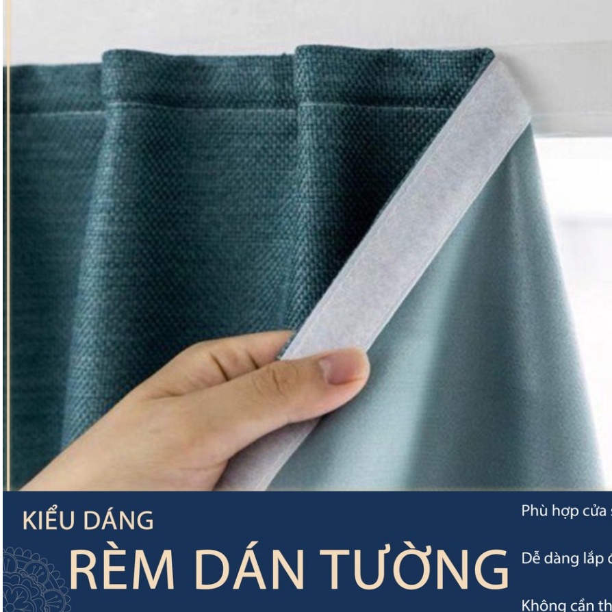 Rèm cửa sổ màu đen chống nắng cản sáng | kiểu dáng ore, rèm dán tường decor phòng ngủ &amp; phòng khách rẻ đẹp