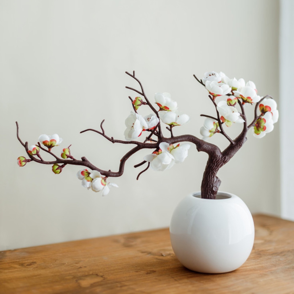 Bó Hoa Mận Giả Bằng Lụa Trang Trí Đám Cưới