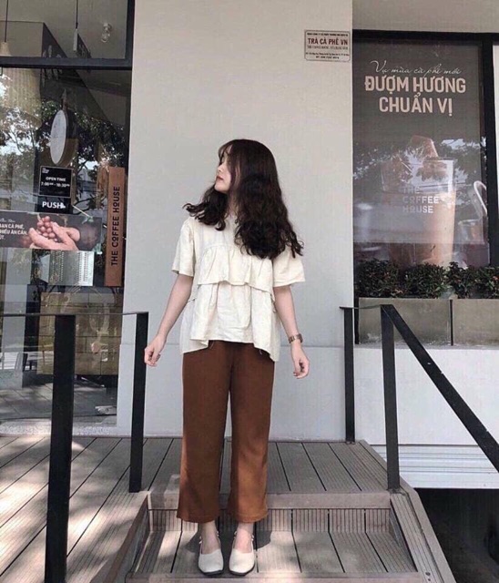 ( Ảnh thật khách chụp )Quần Thô Màu Nâu DÁNG RỘNG ĐÚNG CHẤT CLOTHING | BigBuy360 - bigbuy360.vn