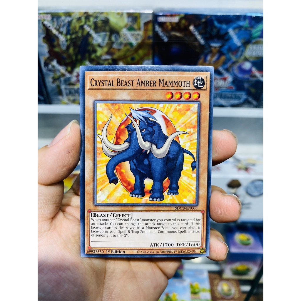 Thẻ Bài YugiOh! Mã SDCB-EN005 - Crystal Beast Amber Mammoth - Common - 1st Edition