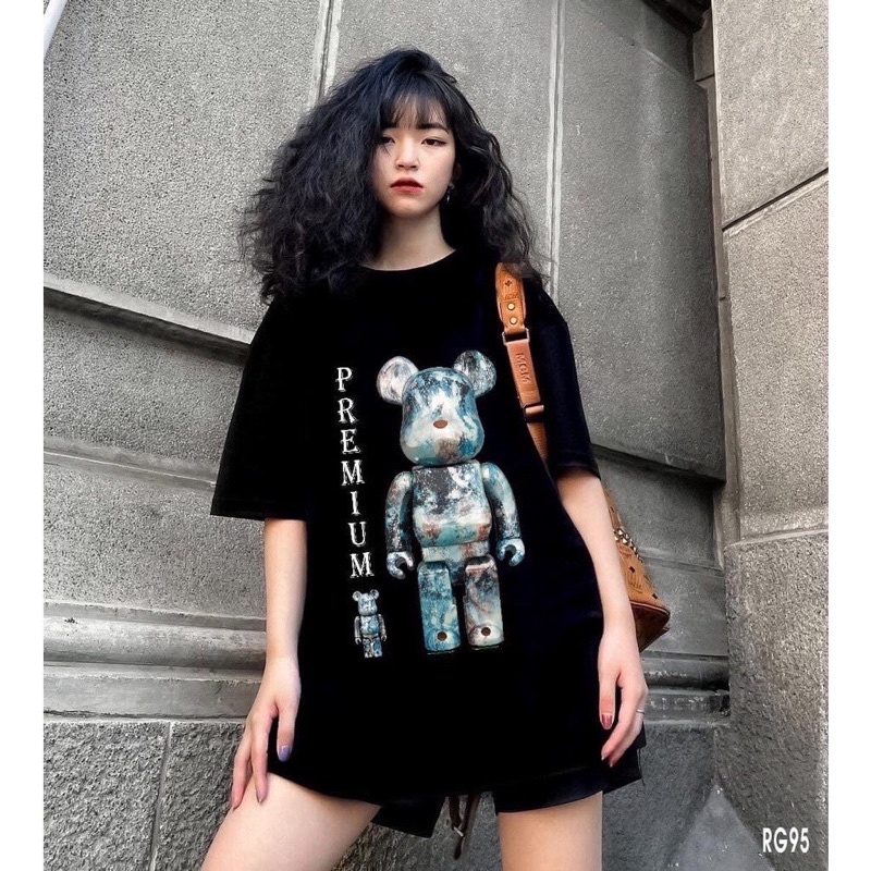 Áo thun tay lỡ Gấu Predium vải cotton Unisex nam nữ form rộng phong cách Hiphop GTM Store