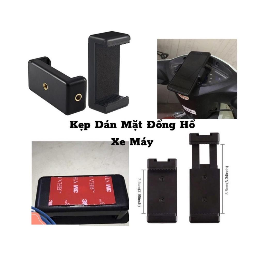 Giá đỡ điện thoại xe máy, kẹp điện thoại xe máy nhỏ gọn tiện lợi dành cho biker, băng dính 3M