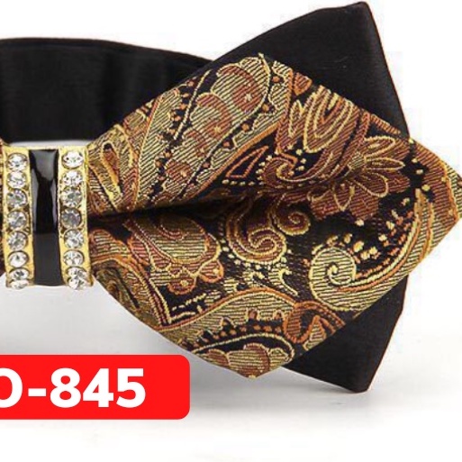 Nơ cài cổ áo Nam màu nâu sáng đính đá thời trang dành cho chú rể, dự tiệc, chụp ảnh NO-845