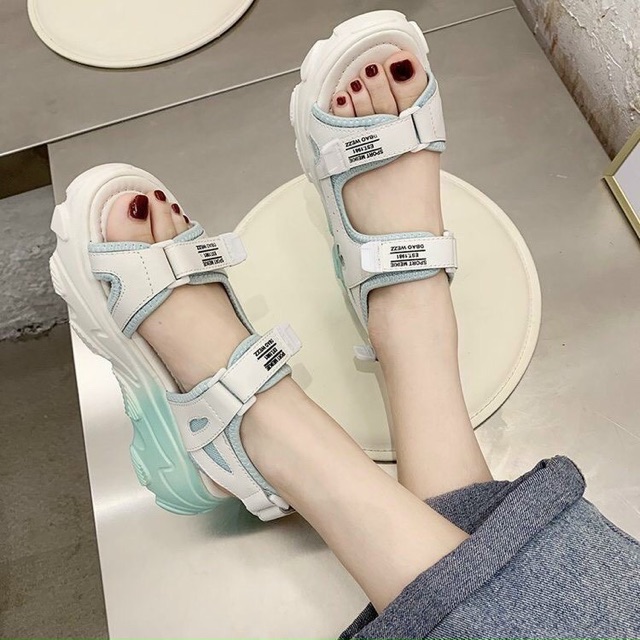 (2mau)Dép sandal nữ đế kiểu mới (freeship)