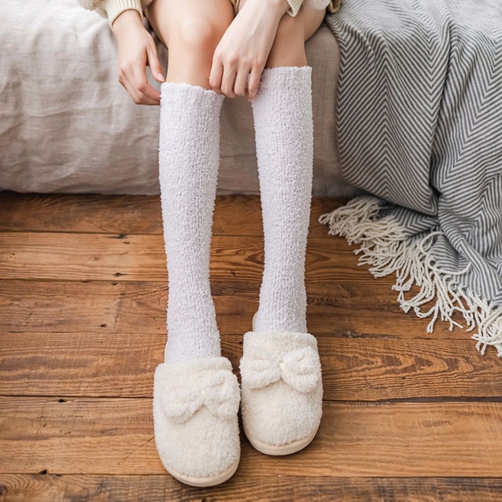 Vớ cotton cổ cao co giãn màu sắc ngọt ngào dễ thương phong cách Nhật Bản