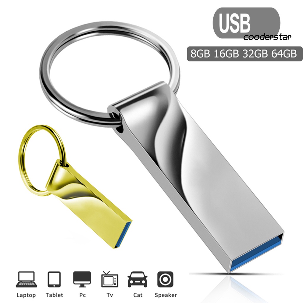 COOD-st 4/8/16/32/64GB Mini USB 3.0 Car Computer U Disk Flash Drive with Type-c Adapter