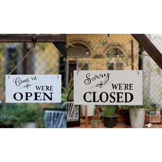 Bảng gỗ 2 mặt open - closed