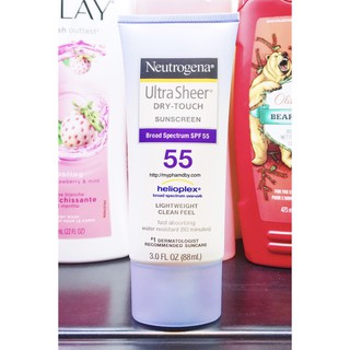 Kem chống nắng Neutrogena Ultra Sheer Broad Spectrum SPF 55 lớn 88 ml - 3.0 fl oz