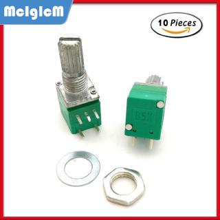 10pcs  Chiết áp nối đơn RV097NS 5 chân B5K/ 10K 15mm