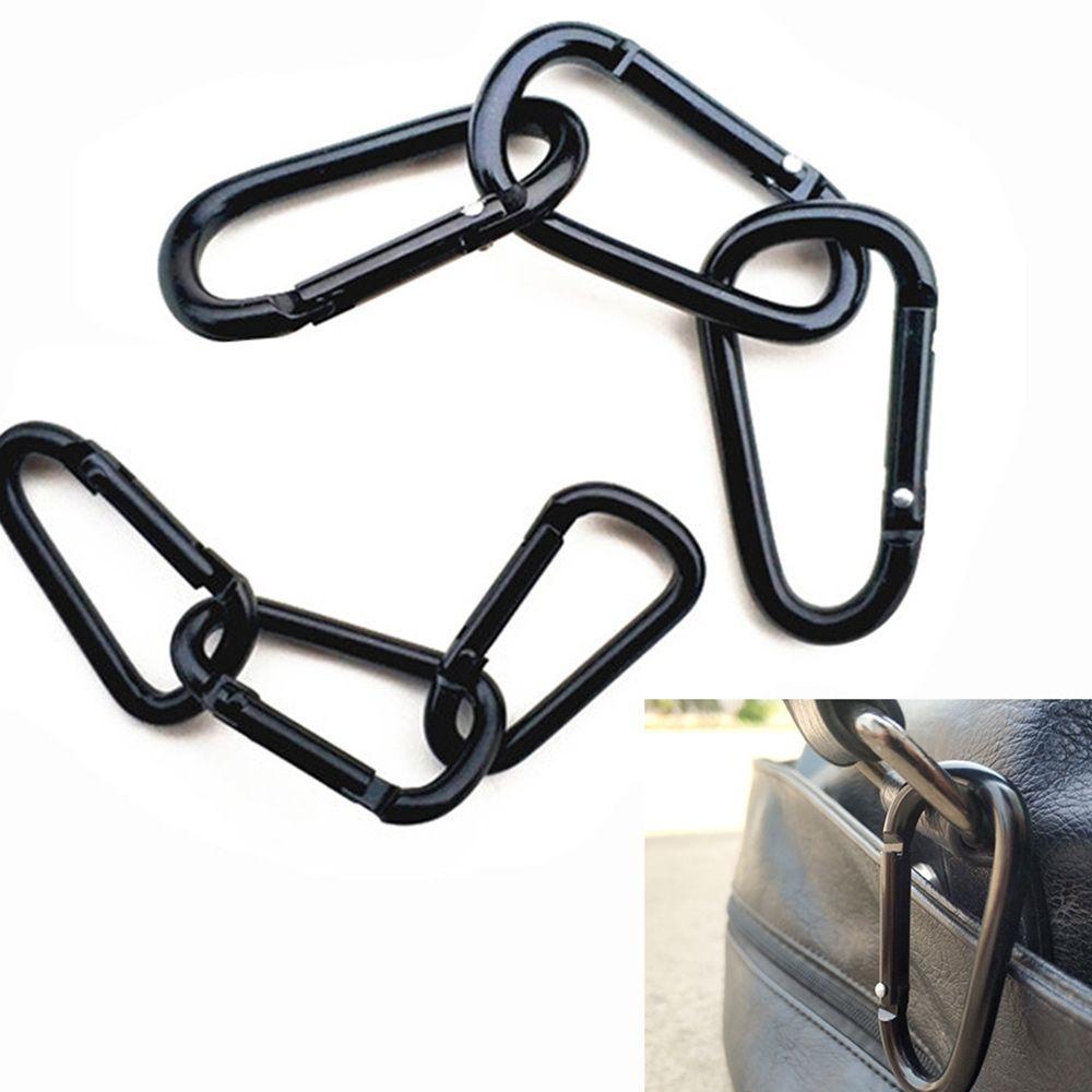 Set 10 / 20 Móc Khóa Leo Núi Bằng Hợp Kim Nhôm Màu Đen Chất Lượng Cao