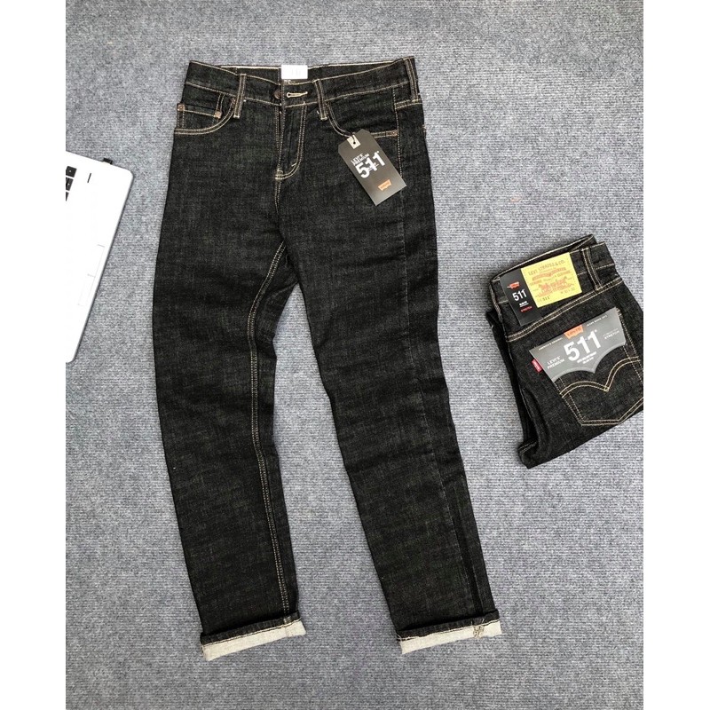 Quần Jean nam cao cấp Levi.s siêu hot| Quần bò nam ống đứng- Màu đen muối tiêu- Jean co giãn | BigBuy360 - bigbuy360.vn