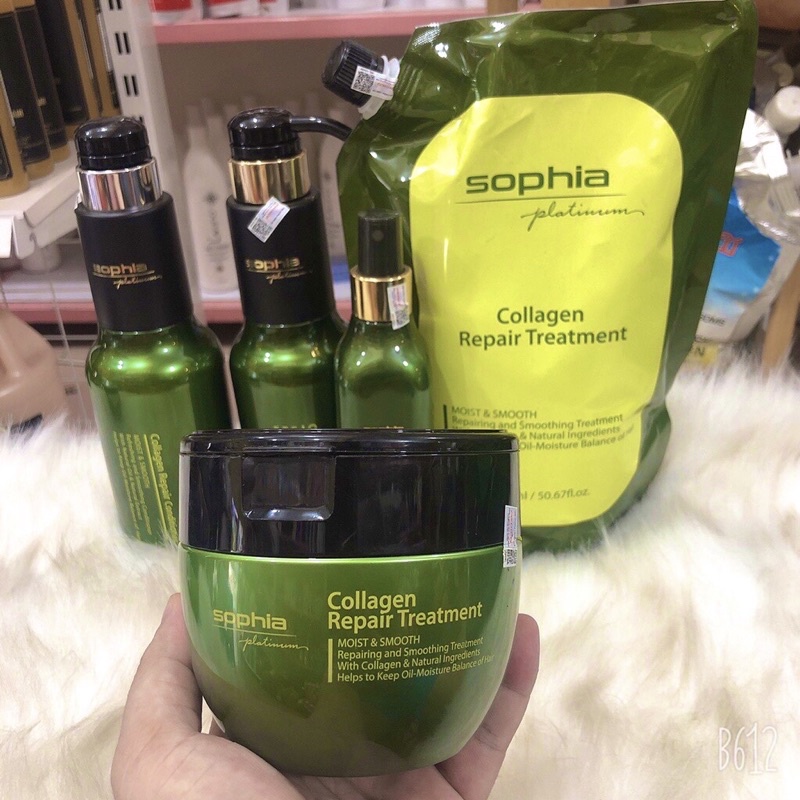 Hấp collagen phục hồi tóc sophia