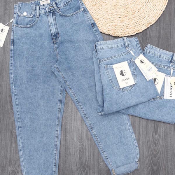 Quần jeans nữ baggy túi nắp lưng cao vải đẹp Bingshop | BigBuy360 - bigbuy360.vn