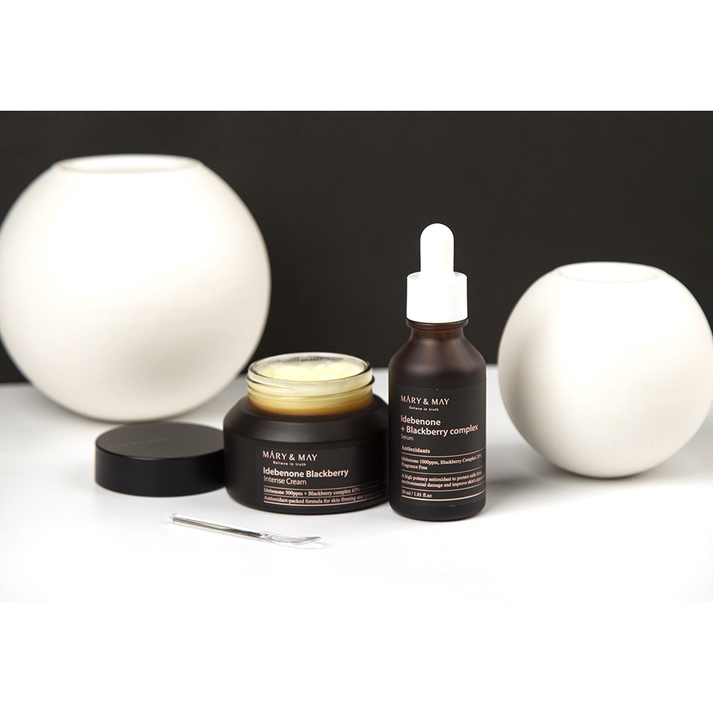 Kem Dưỡng Chống Lão Hóa Mary&May Idebenone blackberry intense Cream 70g
