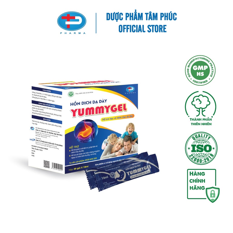 Hỗn Dịch Dạ Dày Yummygel TÂM PHÚC PHARMA Giảm Ợ Hơi Ợ Chua