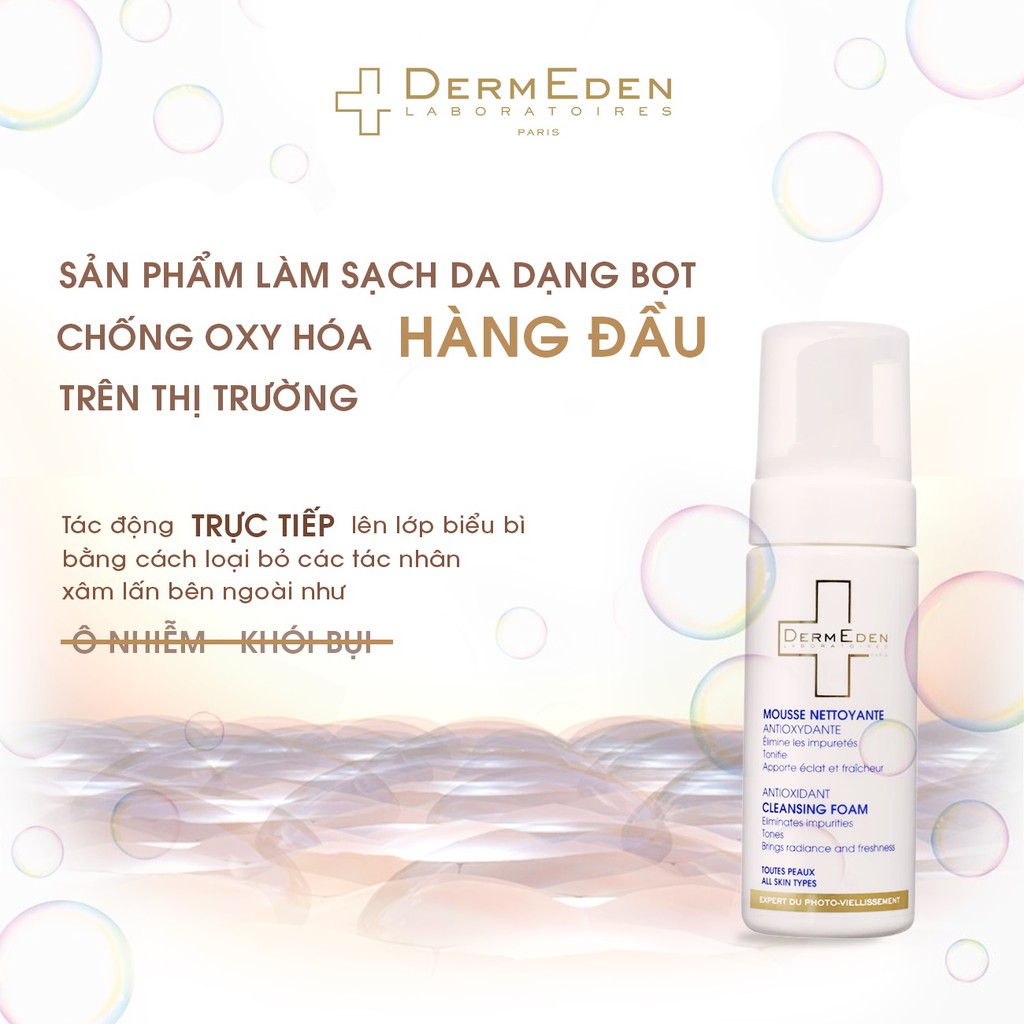 Sữa rửa mặt chống lão hoá da DERMEDEN AntiOxidant Cleansing Foam 150ml