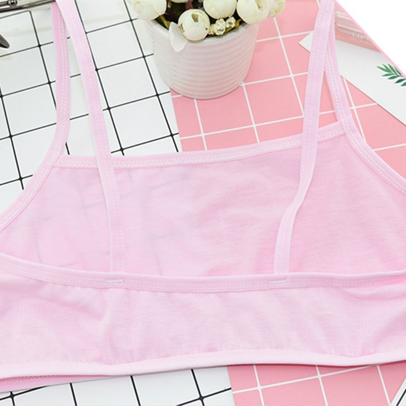 Áo Lót Nâng Ngực Vải Cotton Màu Trơn Cho Tuổi Teen