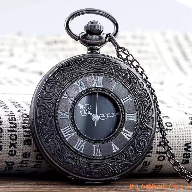 Đồng Hồ Quả Quýt Nắp Gập Bỏ Túi Phong Cách Cổ Điển In Số La Mã Lớn Cho Người Cao Tuổi