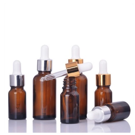 Chai Thủy Tinh NÂU NẮP BÓP Đựng Serum, Tinh Dầu 10ml//20ml/30ml/50ml