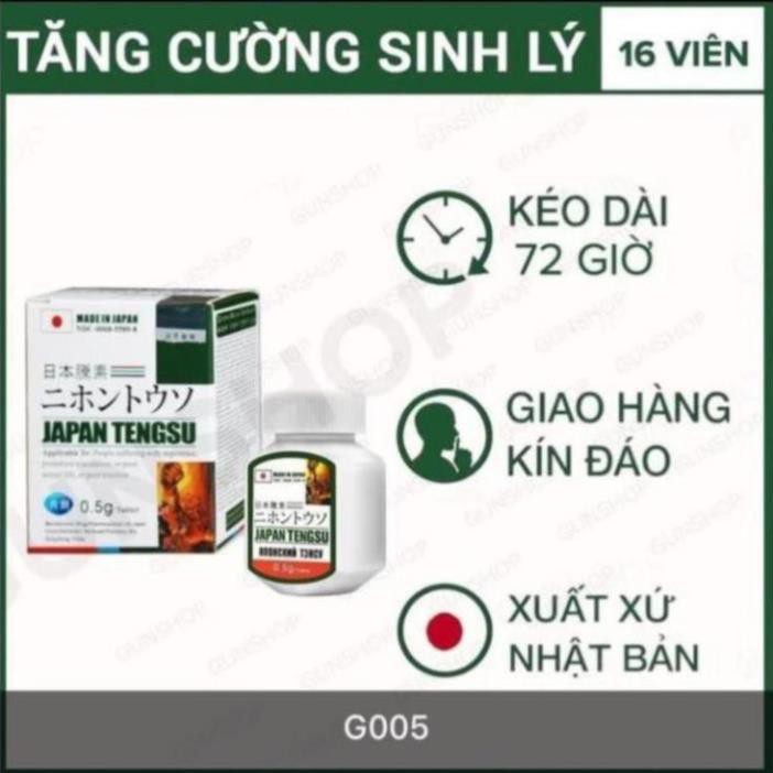 [che tên khi giao] Tengsu cao cấp 100% Nhật Bản Hộp 16 viên HÀNG CHÍNH HÃNG