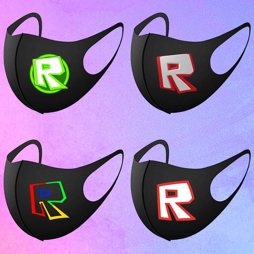 ROBLOX Khẩu Trang Đen Chống Bụi Bằng Lụa Băng Lụa Lạnh Mềm Mại Phong Cách Hàn Quốc Có Thể Giặt Sạch Dành Cho Nam Và Nữ