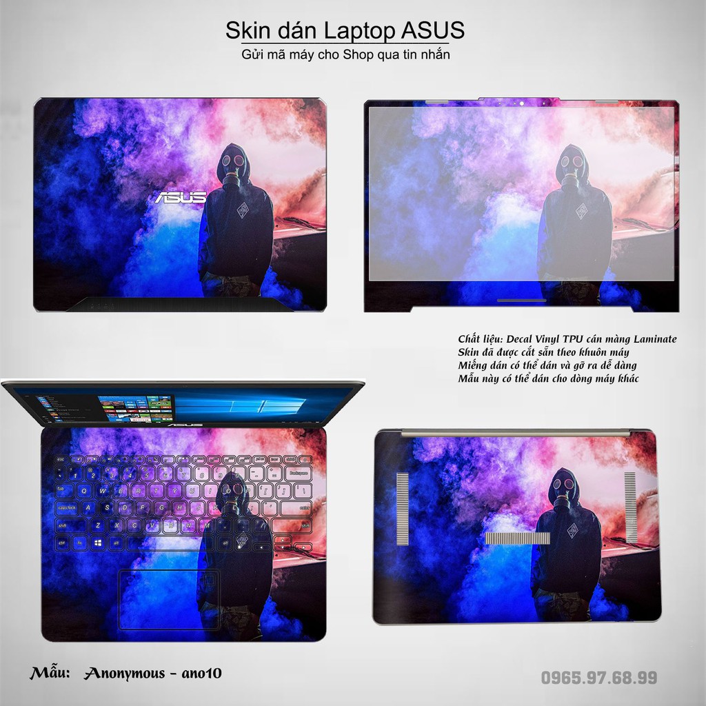 Skin dán Laptop Asus in hình Anonymous _nhiều mẫu 2 (inbox mã máy cho Shop)