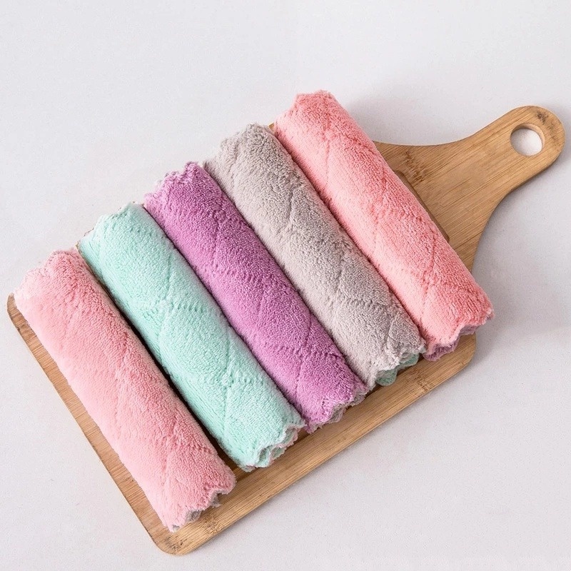 1 Khăn Lau Thấm Nước Nhanh Khô Bằng Sợi Microfiber Dành Cho Nhà Bếp