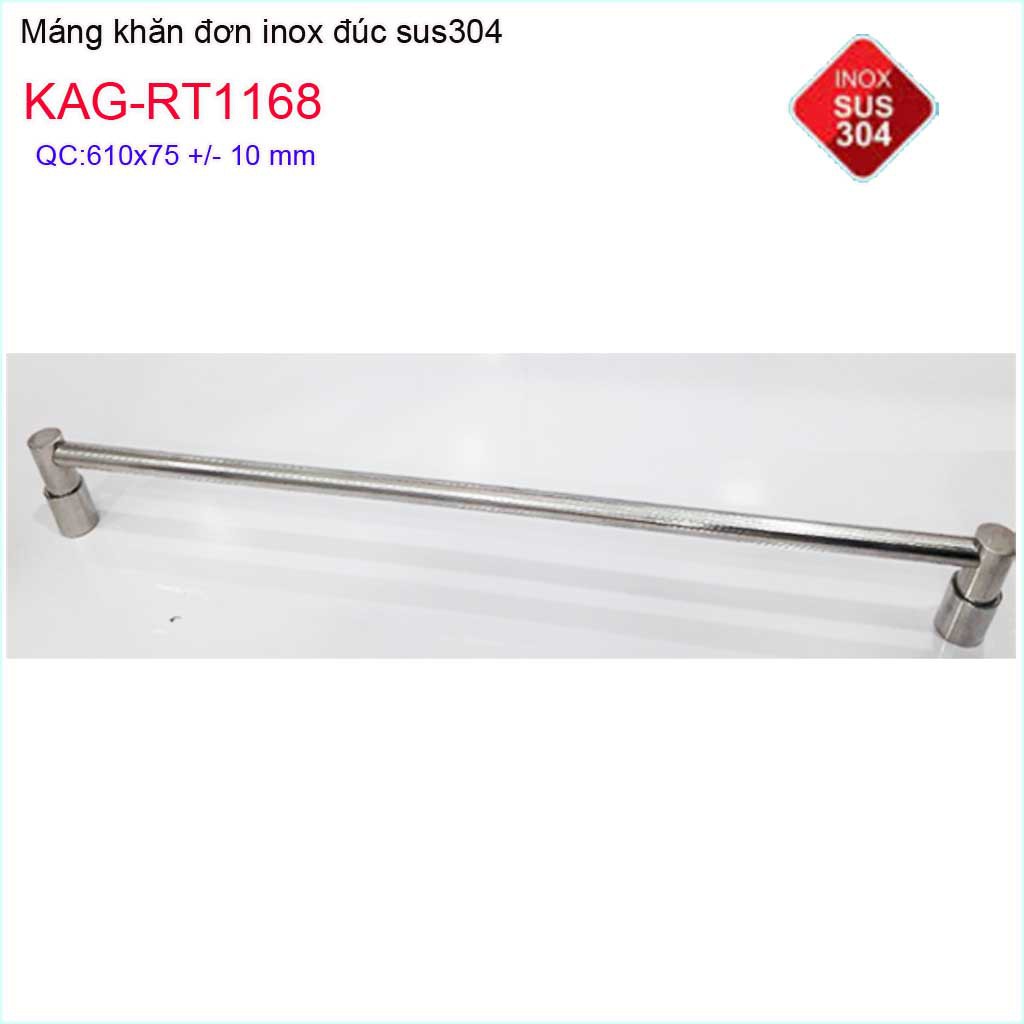 Giá treo khăn inox 304, giá vắt khăn, thanh treo khăn Roto KAG-RT1168