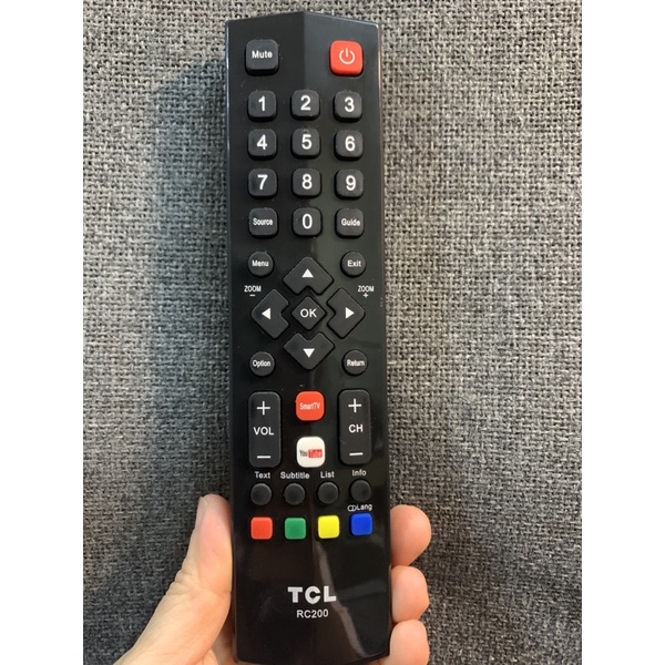 điều khiển tivi TCL - smart tv TCLcó youtube mã RC 200-Bh đổi mới