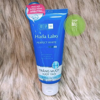 Sữa Rửa Mặt Hada Labo Perfec Whitte Arbutin Cleanser trắng vượt trội dưỡng ẩm sâu 80g