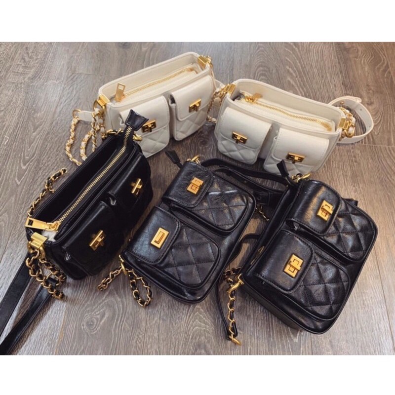 Túi Xách Da Mềm Kèm 2 Ngăn Túi Nhỏ