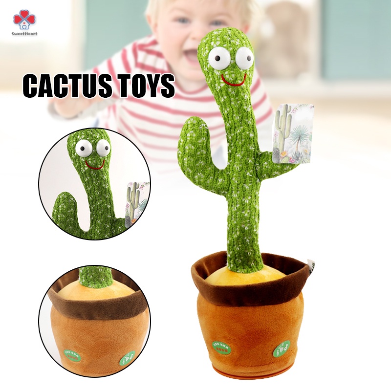 Electric Talking Cactus Plush Toy Dễ thương Shaking Head Dancing Cactus thumbnail