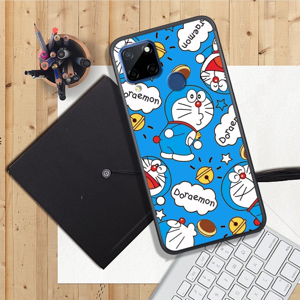ỐP LƯNG OPPO REALME C11/C12/C15/C21/C25,  IN HÌNH CHÚ MÈO MÁY DOREMON.