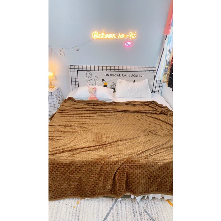 Chăn lông tuyết BLANKET POMPON new 2021 siêu mềm mịn