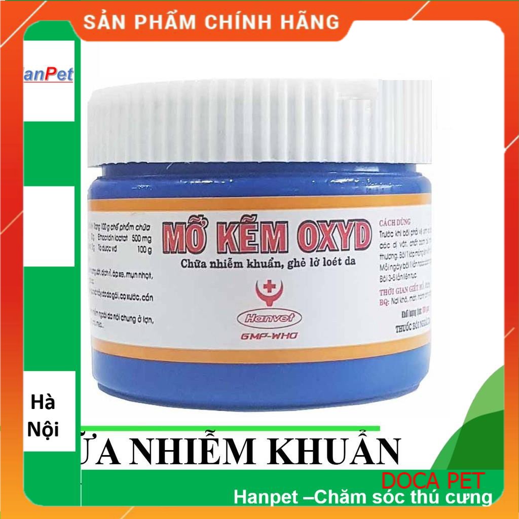 MỠ KẼM OXYD bôi cung cấp kẽm chó mèo (hanpet 305) chữa viêm da ghẻ lở loaét