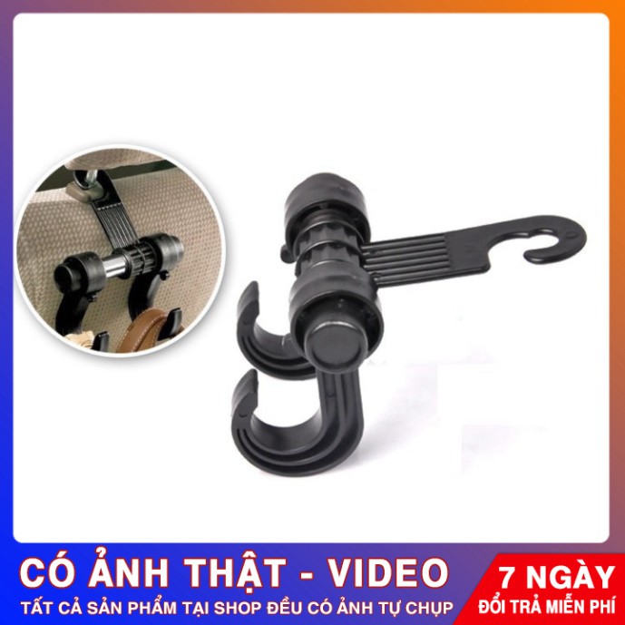 Móc treo đồ sau ghế ô tô xe hơi tiện dụng (móc đôi có 2 chỗ treo đồ)