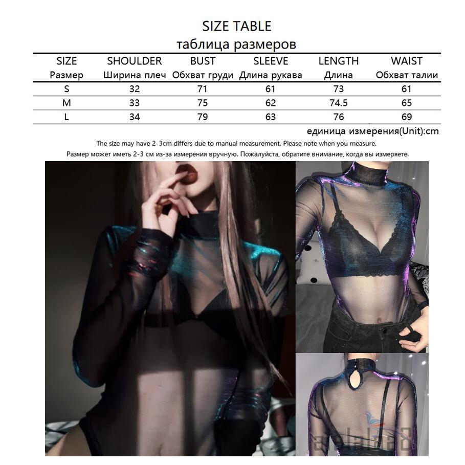 Áo lưới tay dài xuyên thấu quyến rũ cho nữ | BigBuy360 - bigbuy360.vn