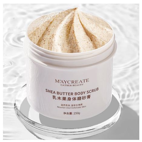 Tẩy Da Chết Body Trắng Da Shea Butter Body Scrub 250g Của Maycreate